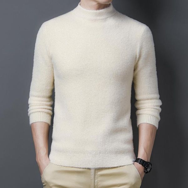 men's sweaters men solid slim sweater autumn winter brand warm pullover half high collar casual male, White;black
men's sweaters men solid slim sweater autumn winter brand warm pullover half high collar casual male, White;black
