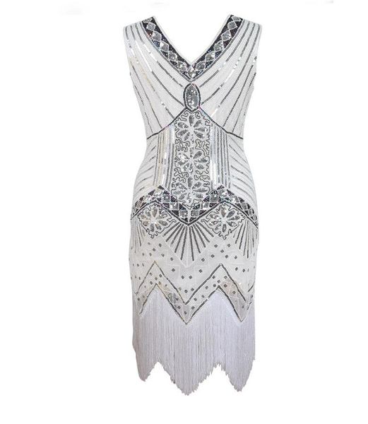 casual dresses vintage dancer v collar bead flapper women elegant evening dress with tassel, Black;gray
casual dresses vintage dancer v collar bead flapper women elegant evening dress with tassel, Black;gray