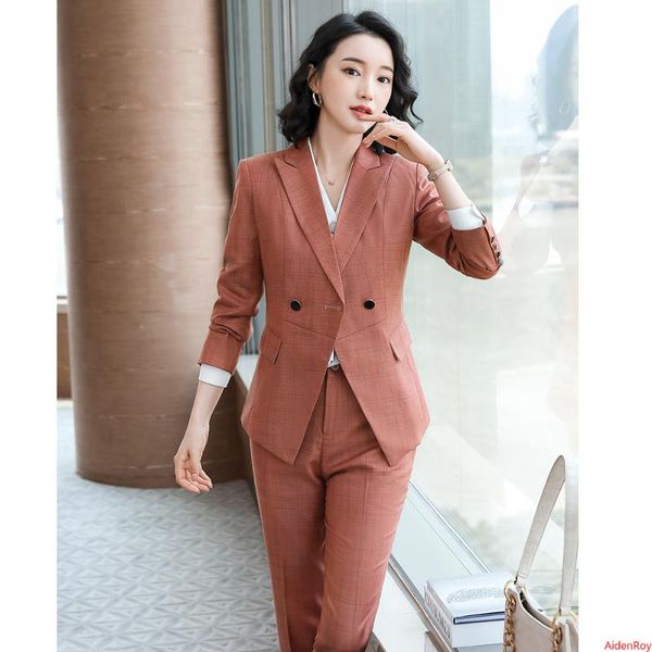 formal blazer women pant suits long sleeve plaid jacket ladies work wear uniform business clothes 2 pieces sets women's & blazers, White;black
formal blazer women pant suits long sleeve plaid jacket ladies work wear uniform business clothes 2 pieces sets women's & blazers, White;black