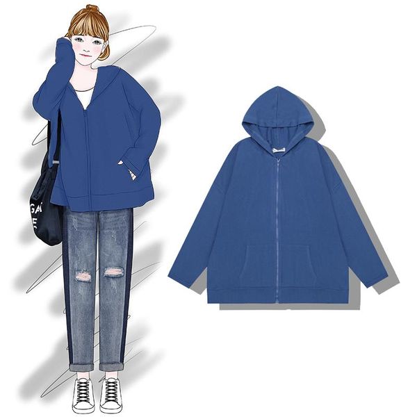 women's hoodies & sweatshirts 2021 fashion spring female long sleeve loose letter print hooded zipper thin coat, Black
women's hoodies & sweatshirts 2021 fashion spring female long sleeve loose letter print hooded zipper thin coat, Black
