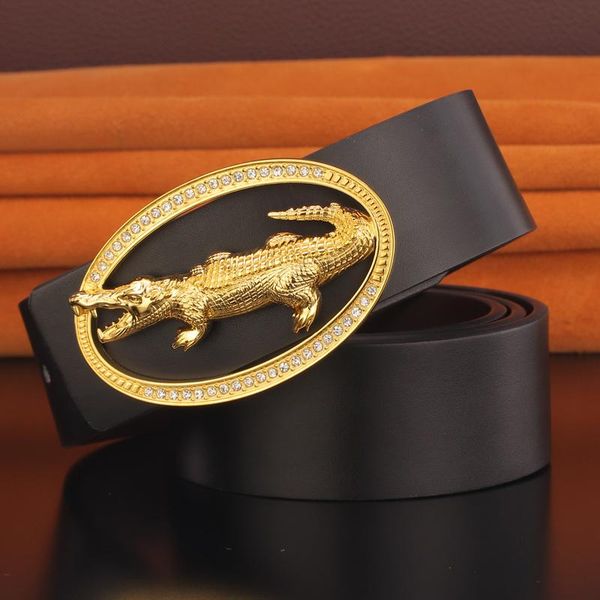 black copper buckle men's belt designer crocodile pattern waist wide fashion cintos masculino belts, Black;brown
black copper buckle men's belt designer crocodile pattern waist wide fashion cintos masculino belts, Black;brown