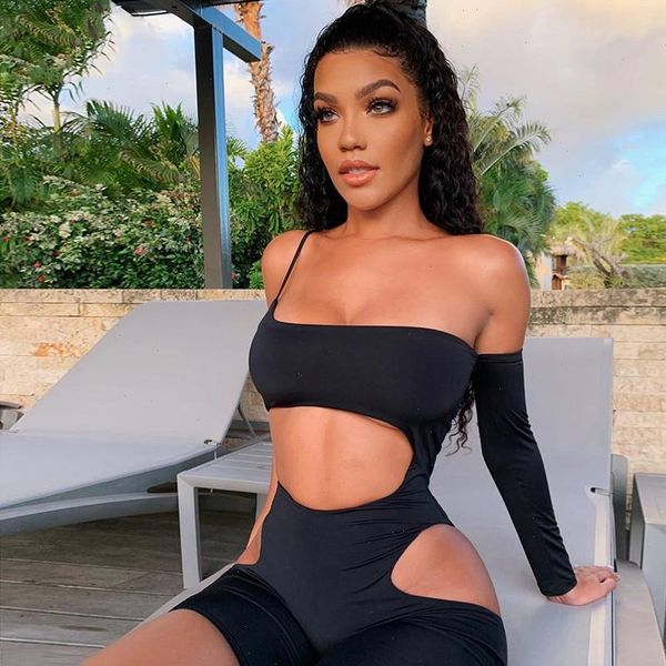 women jumpsuit hollow out playsuit one shoulder asymmetric sleeve beach style romper slash neck skinny bodysuit overalls catsuit, Black;white
women jumpsuit hollow out playsuit one shoulder asymmetric sleeve beach style romper slash neck skinny bodysuit overalls catsuit, Black;white