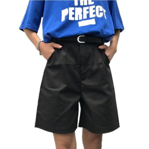 women's shorts vintage pure color casual tooling summer men and women harajuku korean five points straight wide leg, White;black
women's shorts vintage pure color casual tooling summer men and women harajuku korean five points straight wide leg, White;black