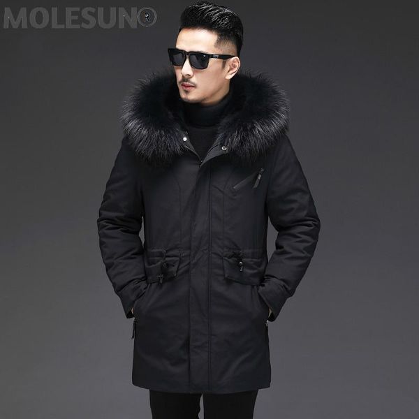 men's leather & faux akoosun winter jacket men clothing 2021 real fur coat parkas raccoon dog collar hooded natural liner jackets, Black
men's leather & faux akoosun winter jacket men clothing 2021 real fur coat parkas raccoon dog collar hooded natural liner jackets, Black