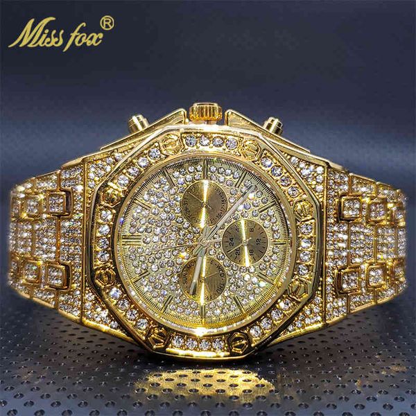 missfox luxury 18k gold big dial quartz watch for men waterproof auto calendar royal style iced out reloj hombre dropshipping, Slivery;brown
missfox luxury 18k gold big dial quartz watch for men waterproof auto calendar royal style iced out reloj hombre dropshipping, Slivery;brown