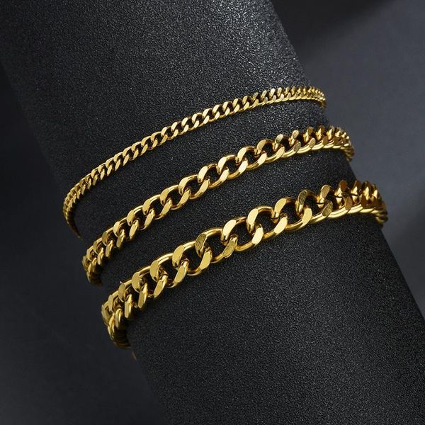 link, chain 2021 trendy cuban bracelet classic stainless steel 3/5/7mm width for men and women jewelry gift, Black
link, chain 2021 trendy cuban bracelet classic stainless steel 3/5/7mm width for men and women jewelry gift, Black