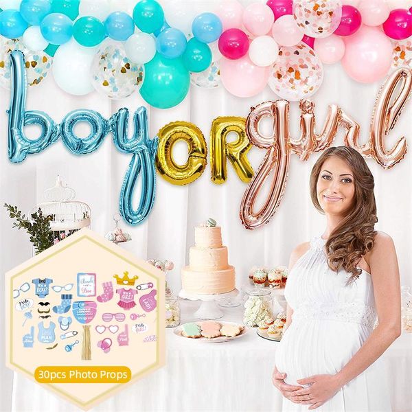 party decoration 124pcs baby gender reveal boy or girl balloons arch garland foil teal pink latex po props
party decoration 124pcs baby gender reveal boy or girl balloons arch garland foil teal pink latex po props