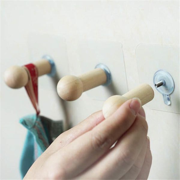 self adhesive clothes hooks no drills wooden wall mounted key hook towel hanger 1pc & rails
self adhesive clothes hooks no drills wooden wall mounted key hook towel hanger 1pc & rails