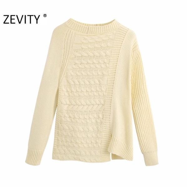 women fashion twist patchwork hem irregular knitting sweater ladies long sleeve casual sweaters chic autumn s394 210420, White;black
women fashion twist patchwork hem irregular knitting sweater ladies long sleeve casual sweaters chic autumn s394 210420, White;black