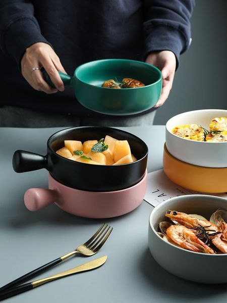 bowls simple nordic solid color ceramic handle bowl fruit salad household soup noodle with
bowls simple nordic solid color ceramic handle bowl fruit salad household soup noodle with