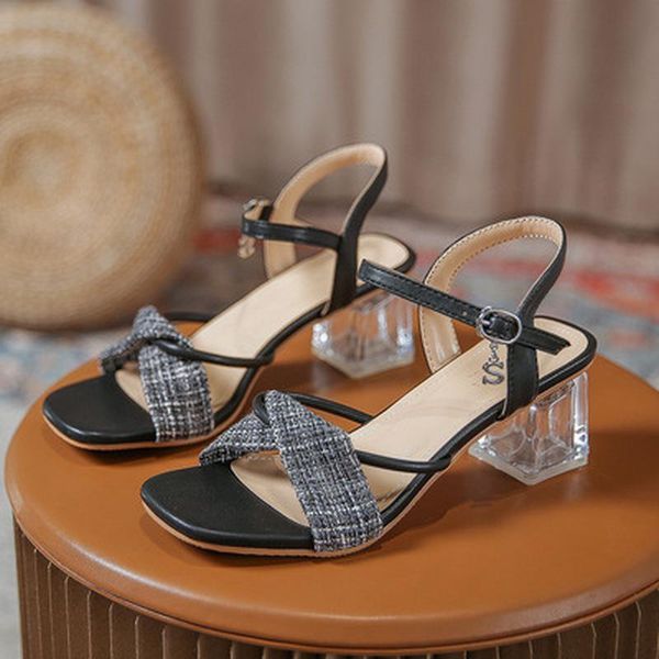 sandals women 2021 summer ladies houndstooth transparent glass square heel female high, Black
sandals women 2021 summer ladies houndstooth transparent glass square heel female high, Black