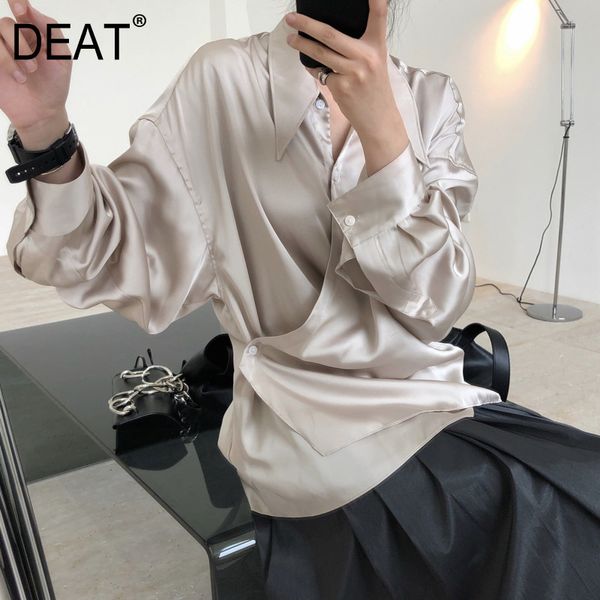 spring and summer fashion casual long sleeve turn-down simple oblique placket color loose slim shirt women sf452 210421, White
spring and summer fashion casual long sleeve turn-down simple oblique placket color loose slim shirt women sf452 210421, White