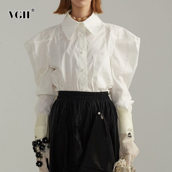 vgh casual white shirt female lapel long sleeve solid minimalist loose blouse female fashionable new clothing spring tide 210421
vgh casual white shirt female lapel long sleeve solid minimalist loose blouse female fashionable new clothing spring tide 210421