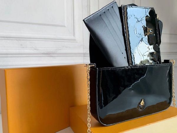 luxurys designers patent leather bags women favorite genuine leathers fashion bag handbags felicie pochettes purses flower mini pochette 3pc
luxurys designers patent leather bags women favorite genuine leathers fashion bag handbags felicie pochettes purses flower mini pochette 3pc
