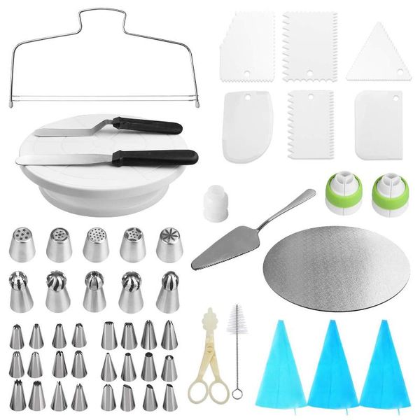 baking & pastry tools with numbered 54-piece cake turntable set russian decorating mouth spatula kit
baking & pastry tools with numbered 54-piece cake turntable set russian decorating mouth spatula kit