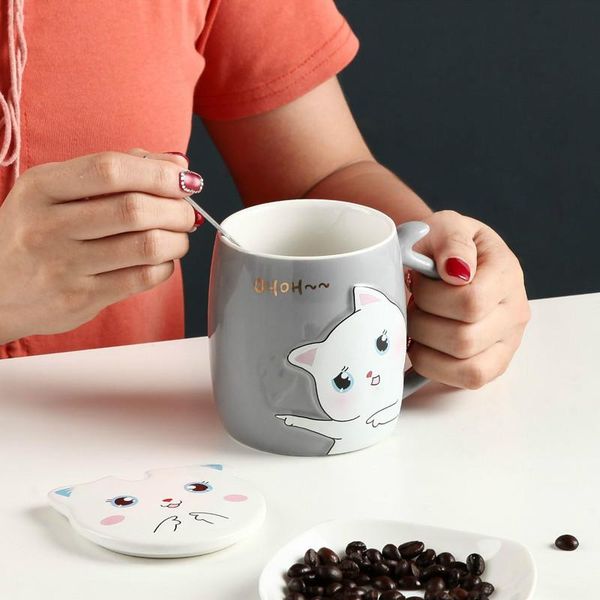mugs 480ml ceramics cute cat mug with lid and spoon coffee milk tea breakfast cartoon cup drinkware novelty gifts kawaii
mugs 480ml ceramics cute cat mug with lid and spoon coffee milk tea breakfast cartoon cup drinkware novelty gifts kawaii