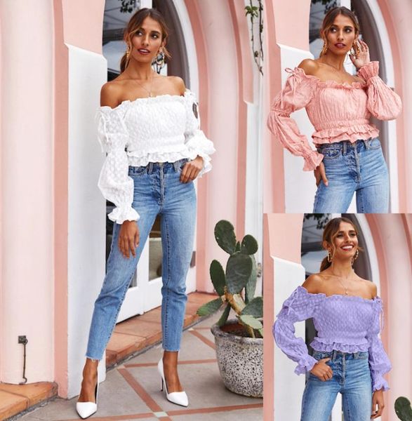 women's blouses & shirts ursuper clothing embroidered printed lace chiffon solid color off-shoulder backless, White
women's blouses & shirts ursuper clothing embroidered printed lace chiffon solid color off-shoulder backless, White