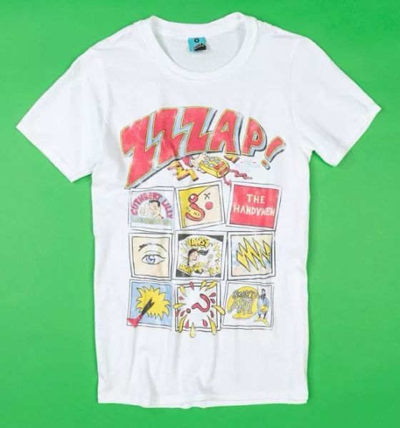 zzzap white t-shirt, White;black