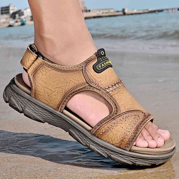 dress shoes classic men's genuine leather soft breathable beach roman sandals slippers outdoor flat comfort shoe 4br0, Black
dress shoes classic men's genuine leather soft breathable beach roman sandals slippers outdoor flat comfort shoe 4br0, Black