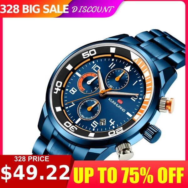wristwatches kunhuang2021 business men's stainless steel strap waterproof military sports luxury quartz watch unique mens gifts, Slivery;brown
wristwatches kunhuang2021 business men's stainless steel strap waterproof military sports luxury quartz watch unique mens gifts, Slivery;brown