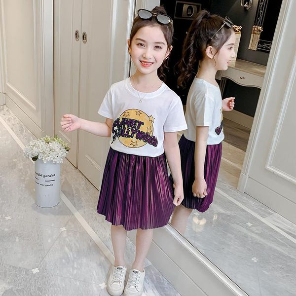 clothing sets summer children's for girls cotton letter shirts + skirts 2pcs set kids school clothes 4 6 8 10 12 years, White
clothing sets summer children's for girls cotton letter shirts + skirts 2pcs set kids school clothes 4 6 8 10 12 years, White