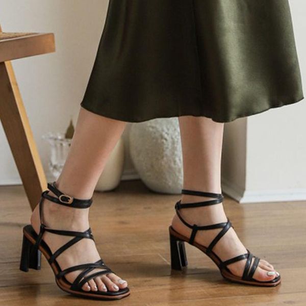 dress shoes sarairis fashion retro style buckle strap square heel comfy women elegant concise versatile sandals, Black
dress shoes sarairis fashion retro style buckle strap square heel comfy women elegant concise versatile sandals, Black