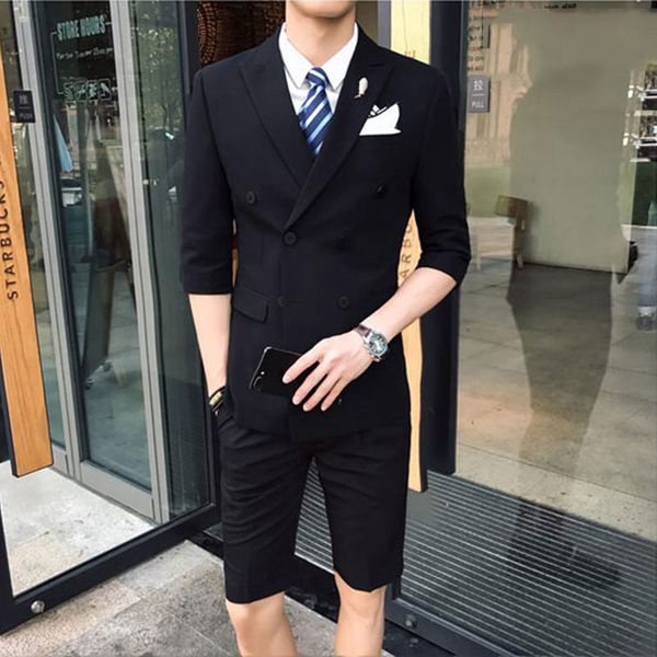 men's suits & blazers latest coat pant designs black men for wedding short pants peaked lapel man jacket 2piece groom tuxedos hj02, White;black
men's suits & blazers latest coat pant designs black men for wedding short pants peaked lapel man jacket 2piece groom tuxedos hj02, White;black
