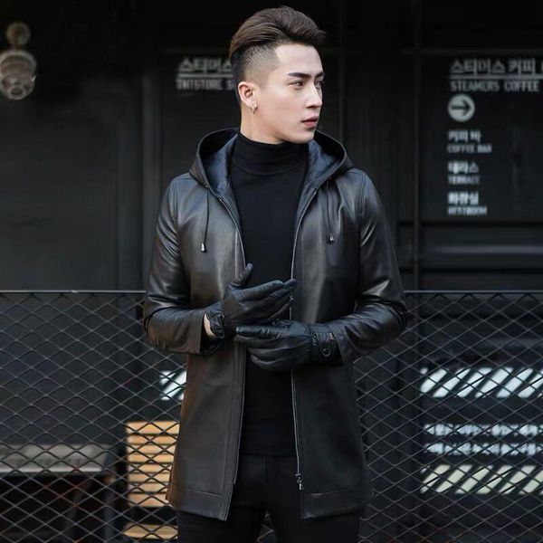 substitute haining leather fur coat men's sheepskin medium length hooded windbreaker spring and autumn & faux, Black
substitute haining leather fur coat men's sheepskin medium length hooded windbreaker spring and autumn & faux, Black