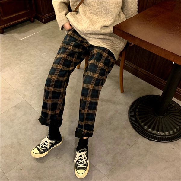 pants vintage plaid casual thicken brief cross-pants woolen chic women girls loose all-match full-length trousers, White
pants vintage plaid casual thicken brief cross-pants woolen chic women girls loose all-match full-length trousers, White