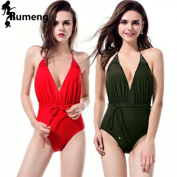 one-piece suits rumeng 2021 red armygreen bandage one piece swimsuit strappy peplum high waist bathing suit halter solid monokini
one-piece suits rumeng 2021 red armygreen bandage one piece swimsuit strappy peplum high waist bathing suit halter solid monokini