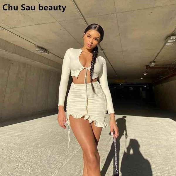 fasihon chic summer solid colour 2 pieces set women casual style long sleeve +ruffles mini skirts sets 210508, White
fasihon chic summer solid colour 2 pieces set women casual style long sleeve +ruffles mini skirts sets 210508, White