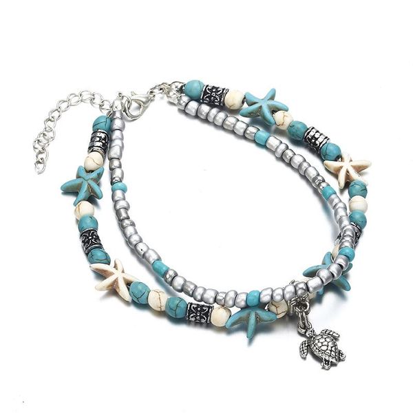anklets double layer europe and america anklet retro starfish tortoise shell star elephant pendant foot ornaments for women, Red;blue
anklets double layer europe and america anklet retro starfish tortoise shell star elephant pendant foot ornaments for women, Red;blue