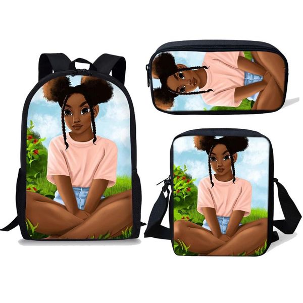 school bags whereisart children for teenage boys kids backpacks 3pcs/set black girl magic afro lady printing mochila escolar
school bags whereisart children for teenage boys kids backpacks 3pcs/set black girl magic afro lady printing mochila escolar