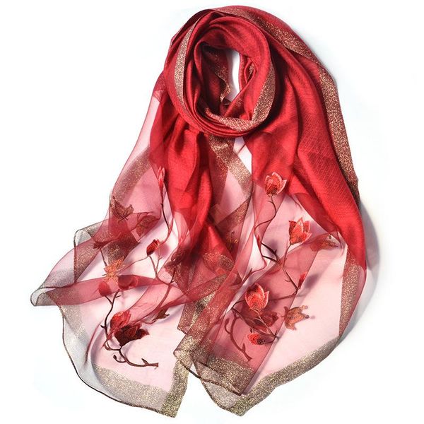 scarves 70*190cm luxury embroidery silk long scarf all-mach gold wire wrap shawl sun protection pashmina cover-ups gift, Blue;gray
scarves 70*190cm luxury embroidery silk long scarf all-mach gold wire wrap shawl sun protection pashmina cover-ups gift, Blue;gray