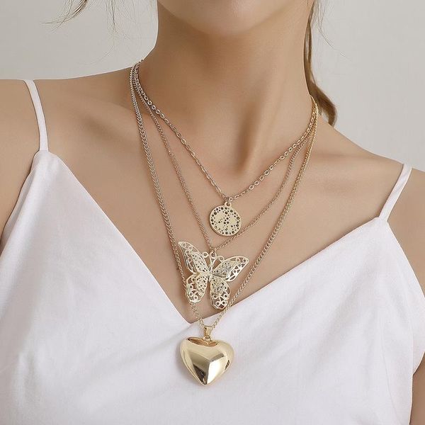 pendant necklaces vintage boho multilayer choker heart butterfly chain necklace for women gold silver color collar fashion jewelry gift
pendant necklaces vintage boho multilayer choker heart butterfly chain necklace for women gold silver color collar fashion jewelry gift