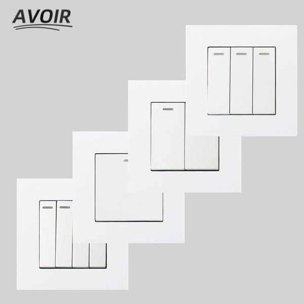 smart home control avoir wall light switch pc plastic panel white rocker 1 2 3 4 gang way push button switches for 86mm x 220v
smart home control avoir wall light switch pc plastic panel white rocker 1 2 3 4 gang way push button switches for 86mm x 220v