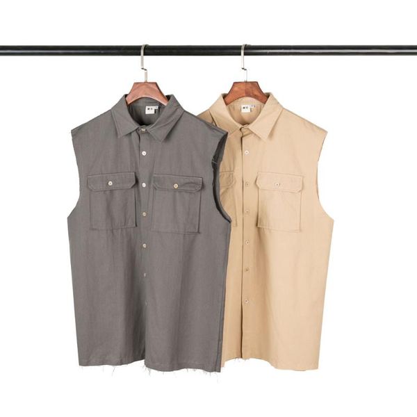 men's vests turn down collar vest men sleeveless tank solid color pockets streetwear shirt clothing male casual, Black;white
men's vests turn down collar vest men sleeveless tank solid color pockets streetwear shirt clothing male casual, Black;white
