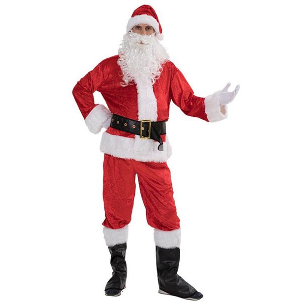 men's tracksuits cute christmas men santa claus costume cosplay attire velvet dress up complete clothes set, Gray
men's tracksuits cute christmas men santa claus costume cosplay attire velvet dress up complete clothes set, Gray