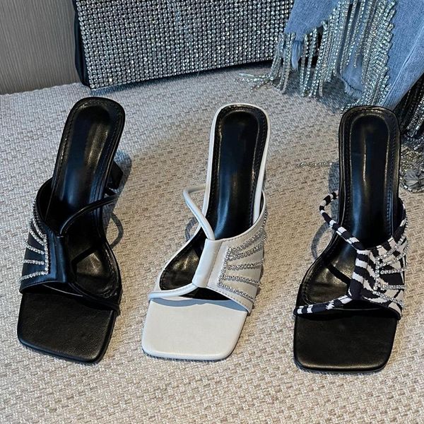 slippers 2021 women fashion open toe heel slides sandals shoes woman luxury rhinestone female thin high heels sexy, Black
slippers 2021 women fashion open toe heel slides sandals shoes woman luxury rhinestone female thin high heels sexy, Black