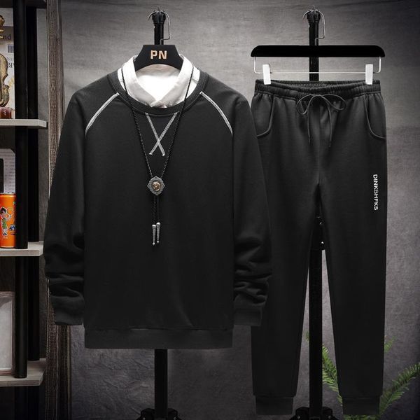 men's tracksuits 2021 autumn spring tracksuit simple slim long sleeve 2-piece clothing patchwork round neck all-match t-shirt solid, Gray
men's tracksuits 2021 autumn spring tracksuit simple slim long sleeve 2-piece clothing patchwork round neck all-match t-shirt solid, Gray