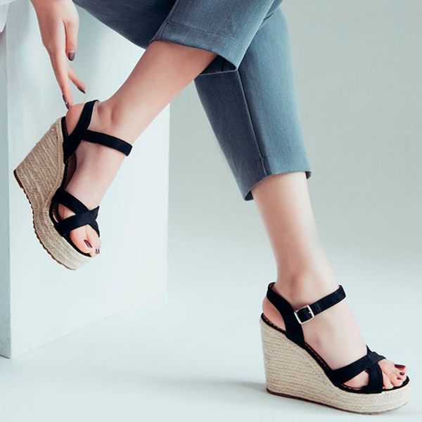 wedges sandals for women 2021 summer beach casual shoes woman open toe buckle strap walking chaussure femme sandalias, Black
wedges sandals for women 2021 summer beach casual shoes woman open toe buckle strap walking chaussure femme sandalias, Black