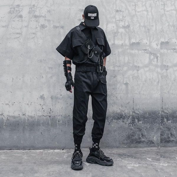 men's pants men's fashion brand summer short sleeve tactical jumpsuit black functional sports slacks with diagonal pockets
men's pants men's fashion brand summer short sleeve tactical jumpsuit black functional sports slacks with diagonal pockets
