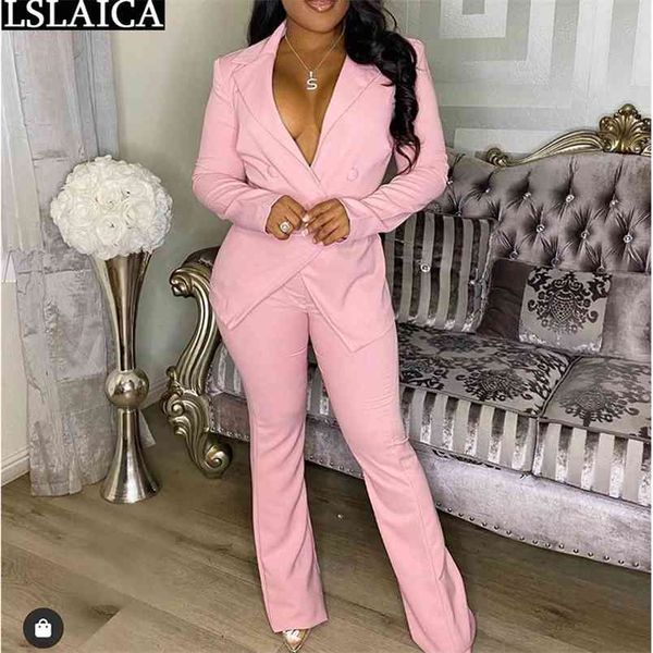fashion casual two piece pants set women solid color long sleeve blazer womens sets office lady party club outfits 210515, White
fashion casual two piece pants set women solid color long sleeve blazer womens sets office lady party club outfits 210515, White