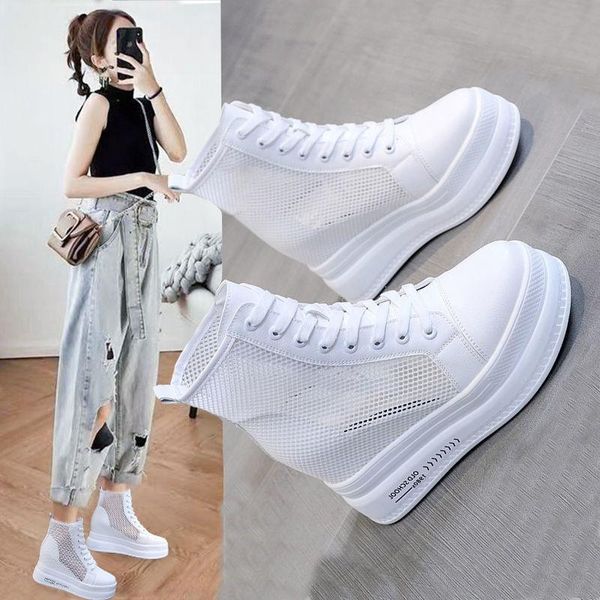 mesh boots women's summer thin hollow british wind breathable booties increased joker middle tube cool, Black
mesh boots women's summer thin hollow british wind breathable booties increased joker middle tube cool, Black