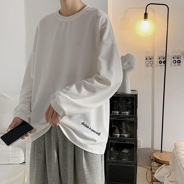 men's hoodies & sweatshirts 2021 loose embroidered white round neck pullover cotton casual fashion trend clothes coats size m-3xl, Black
men's hoodies & sweatshirts 2021 loose embroidered white round neck pullover cotton casual fashion trend clothes coats size m-3xl, Black