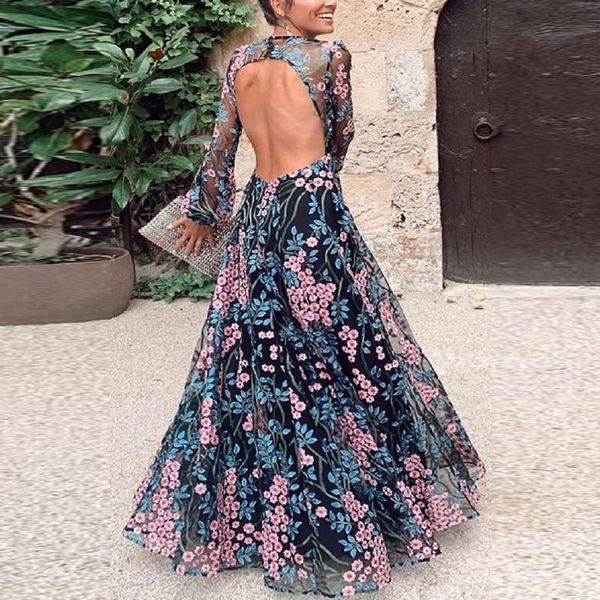 casual dresses 2021 summer long dress women boho holiday beach ladies party sleeve backless vintage floral printed, Black;gray
casual dresses 2021 summer long dress women boho holiday beach ladies party sleeve backless vintage floral printed, Black;gray