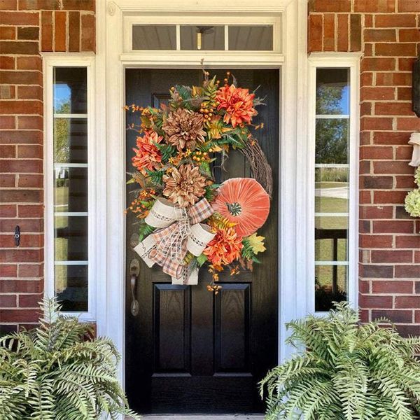decorative flowers & wreaths pumpkin ribbon bow door wreath artificial fall garland rustic grapevine front decoration for home garden farmho
decorative flowers & wreaths pumpkin ribbon bow door wreath artificial fall garland rustic grapevine front decoration for home garden farmho