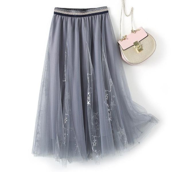 skirts embroidery geometric star women spring summer fashion girls a line high waist long beautiful tulle skirt female with lined t027, Black
skirts embroidery geometric star women spring summer fashion girls a line high waist long beautiful tulle skirt female with lined t027, Black