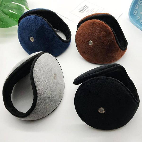 berets earmuff polyester fold away padded ear muff winter fleece warmer, Blue;gray 
berets earmuff polyester fold away padded ear muff winter fleece warmer, Blue;gray