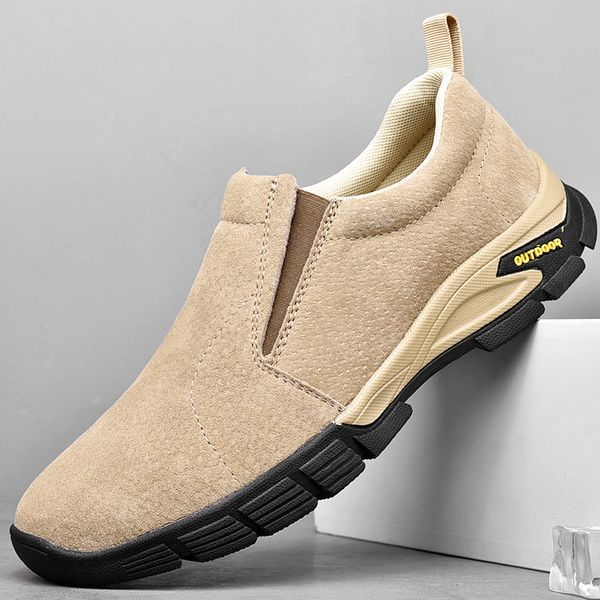 man new fashion first layer pigskin casual shoes male breathable comfy leisure shoes hombre outdoor slip-on climbing sneakers, Black
man new fashion first layer pigskin casual shoes male breathable comfy leisure shoes hombre outdoor slip-on climbing sneakers, Black